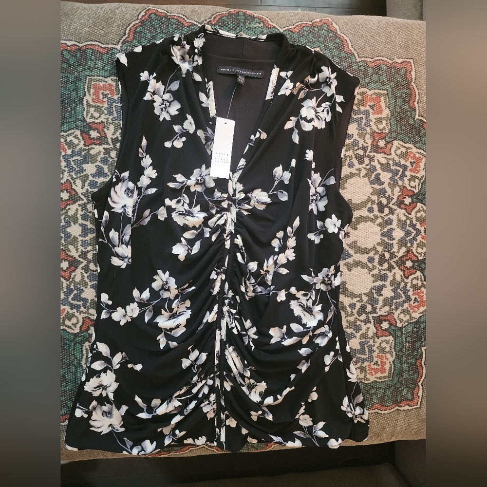 White House Black Market Rouched Tank